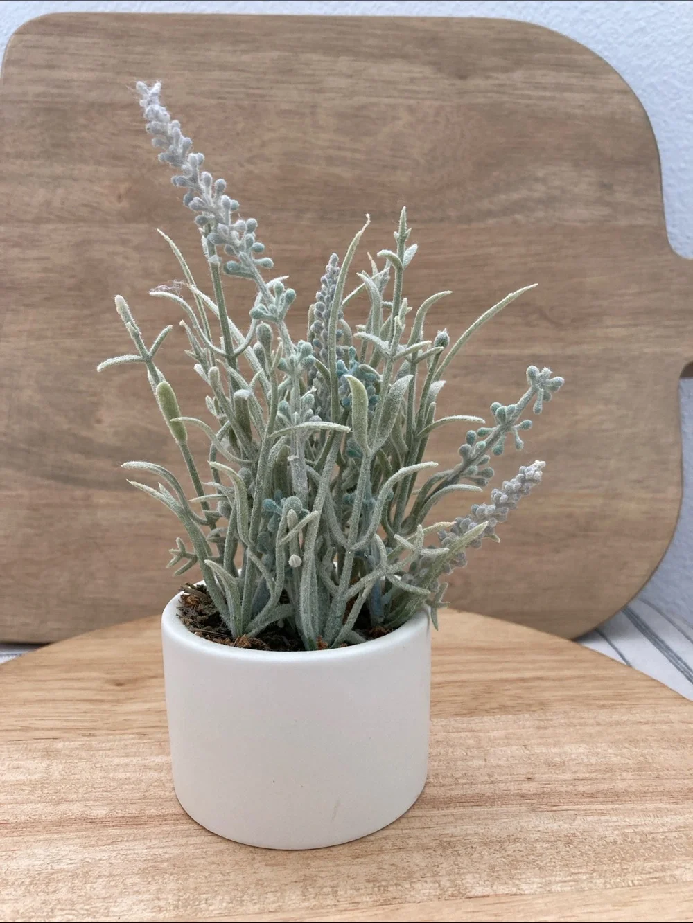 NWT Hearth & Hand NWT EFaux Lavender Arrangement in White Ceramic